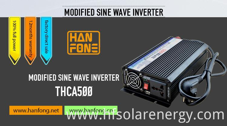 500w 12 volt to 220 volt solar power inverter with charger 220v car power inverter